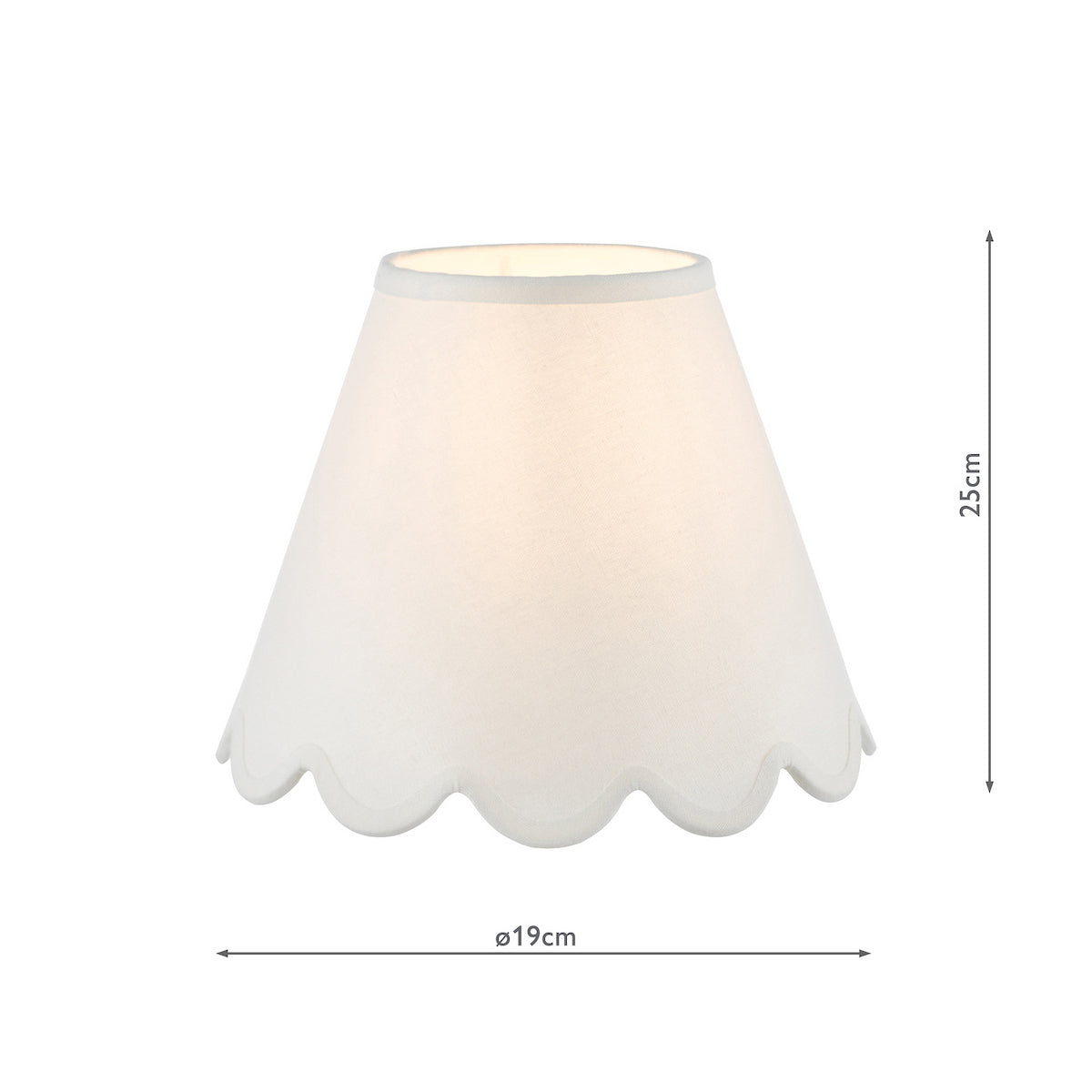 Dar Nerita Ivory Linen Tapered drum Shade 25cm
