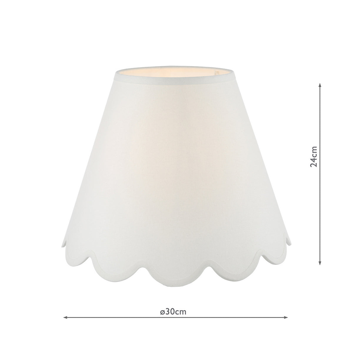 Dar Nerita Ivory Linen Tapered drum Shade 30cm