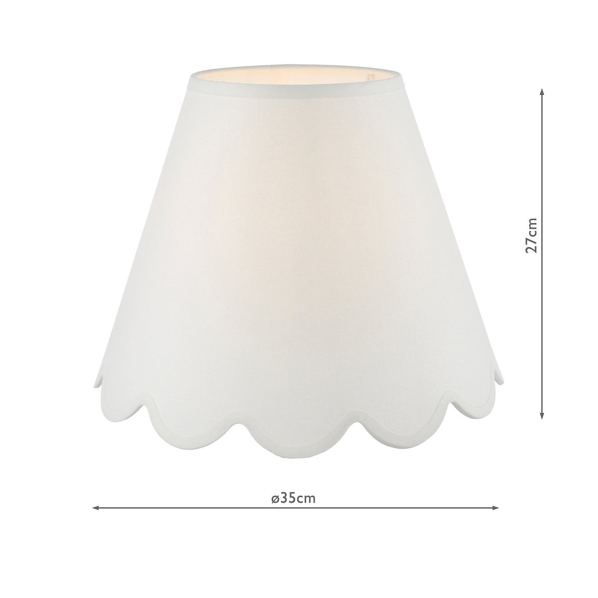 Dar Nerita Ivory Linen Tapered drum Shade 35cm
