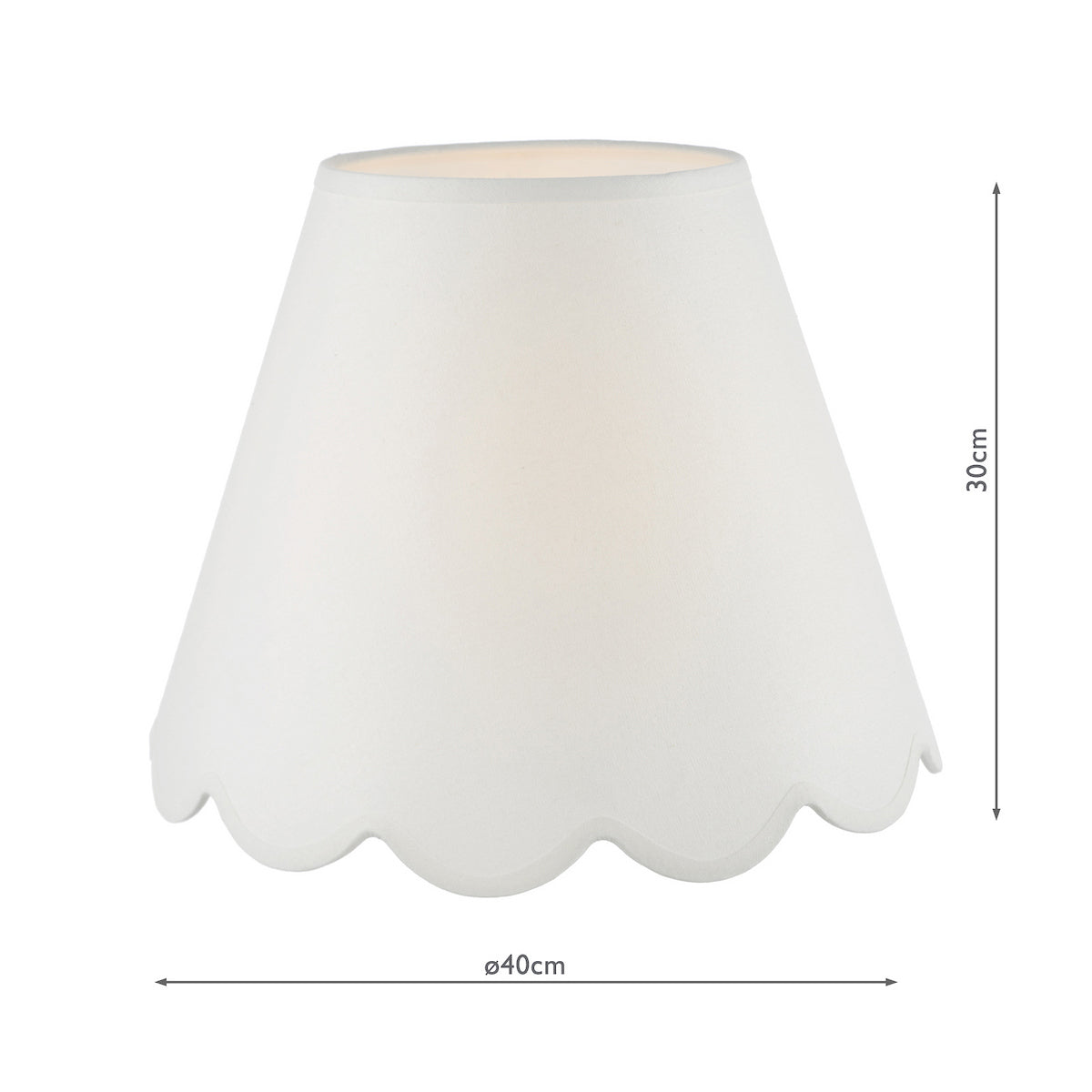 Dar Nerita Ivory Linen Tapered drum Shade 40cm