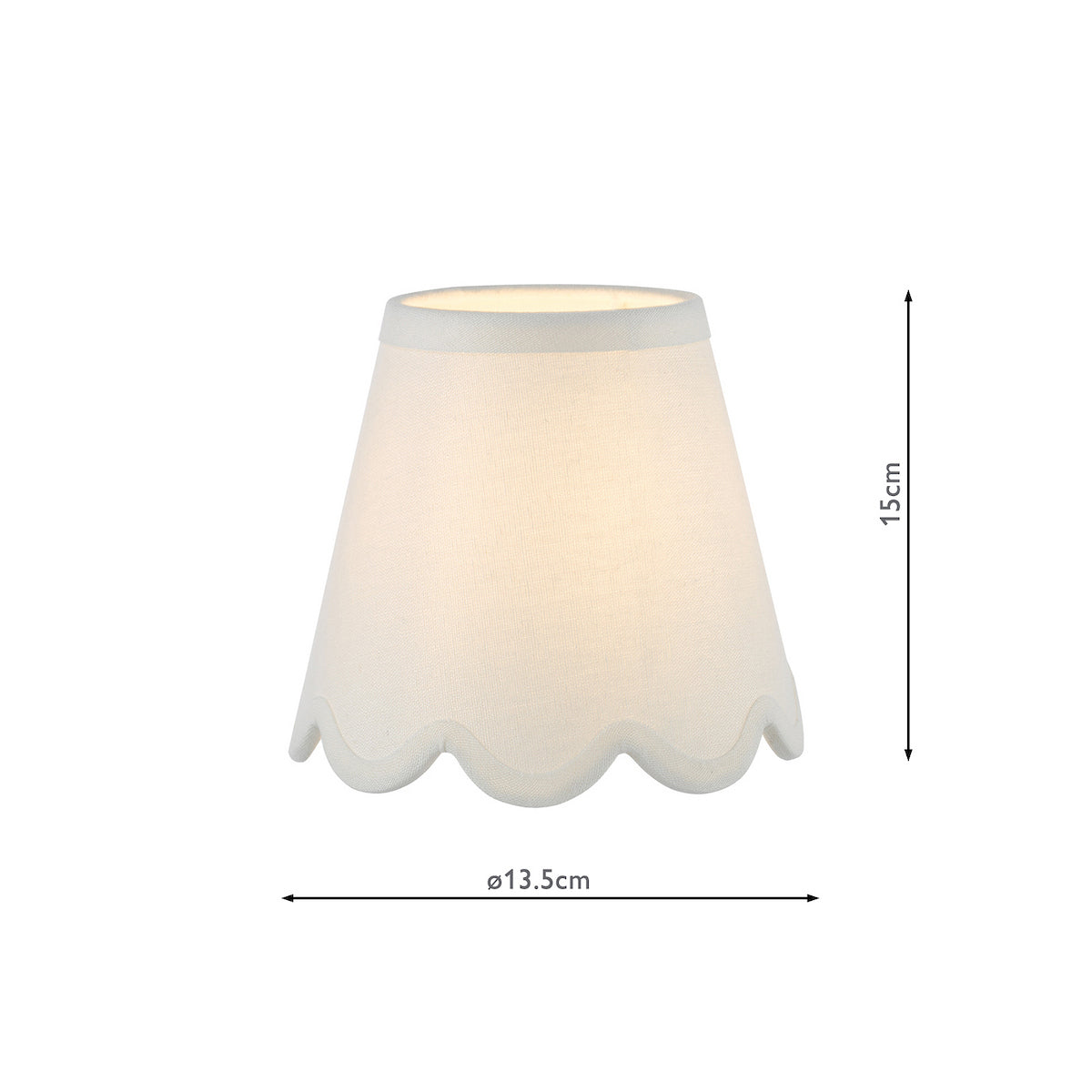 Dar Nerita Ivory Linen Tapered drum Shade 15cm
