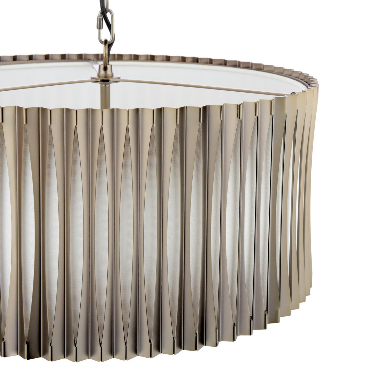 Dar Netra 3 Light Pendant Satin Bronze and Ivory