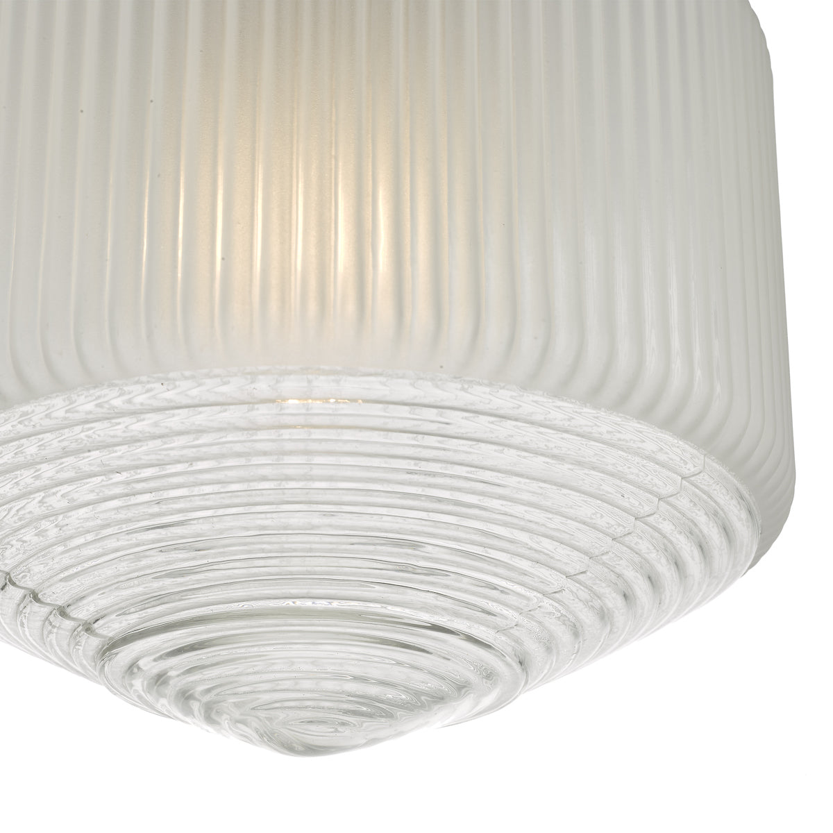 Dar Nisha Pendant Polished Chrome And Frosted/Clear Glass