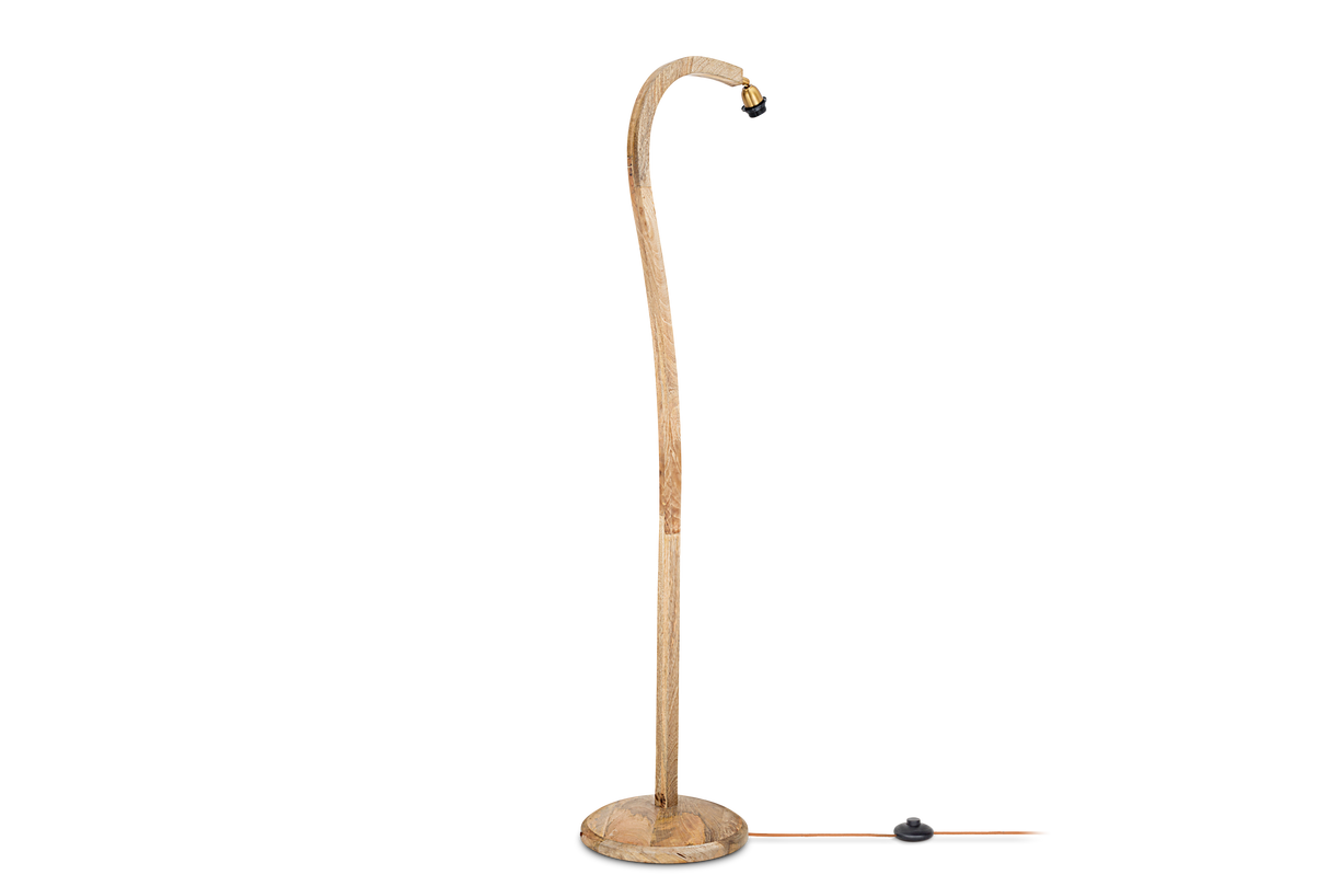 Nkuku Namira Mango Wood Floor Lamp Natural