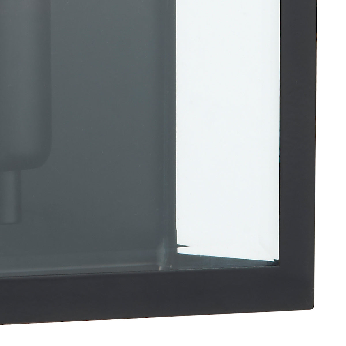 Dar Notary Outdoor Wall Light Black Glass IP44
