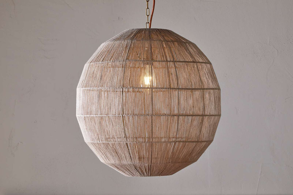 Nkuku Nilaveli Woven Jute Sphere Pendant Natural