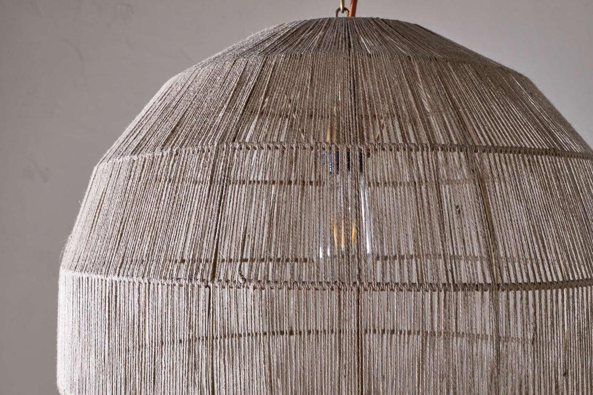 Nkuku Nilaveli Woven Jute Sphere Pendant Natural