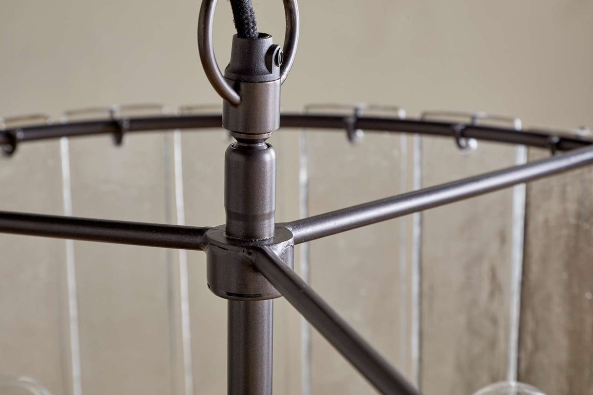 Nkuku Nauka Statement Pendant Aged Bronze & Clear