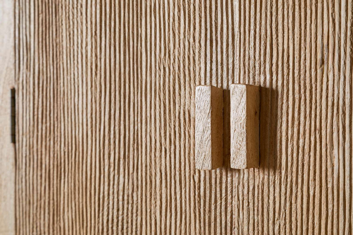Nkuku Vivan Grooved Wardrobe Natural