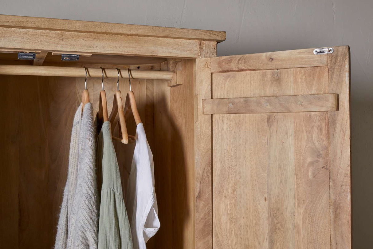 Nkuku Vivan Grooved Wardrobe Natural