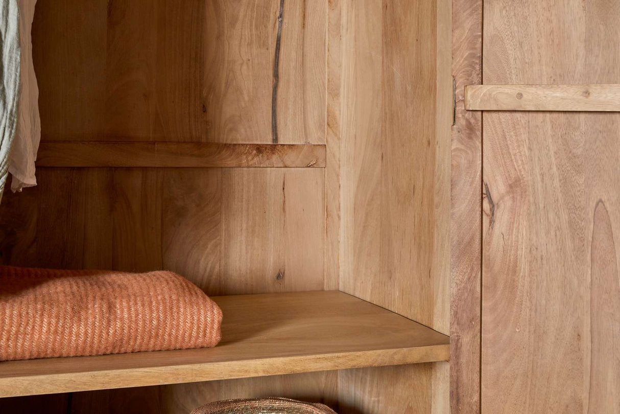Nkuku Vivan Grooved Wardrobe Natural
