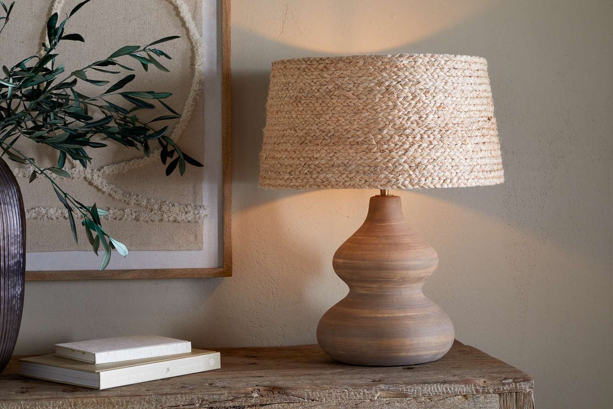 Nkuku Dalat Ceramic Table Lamp Base Natural