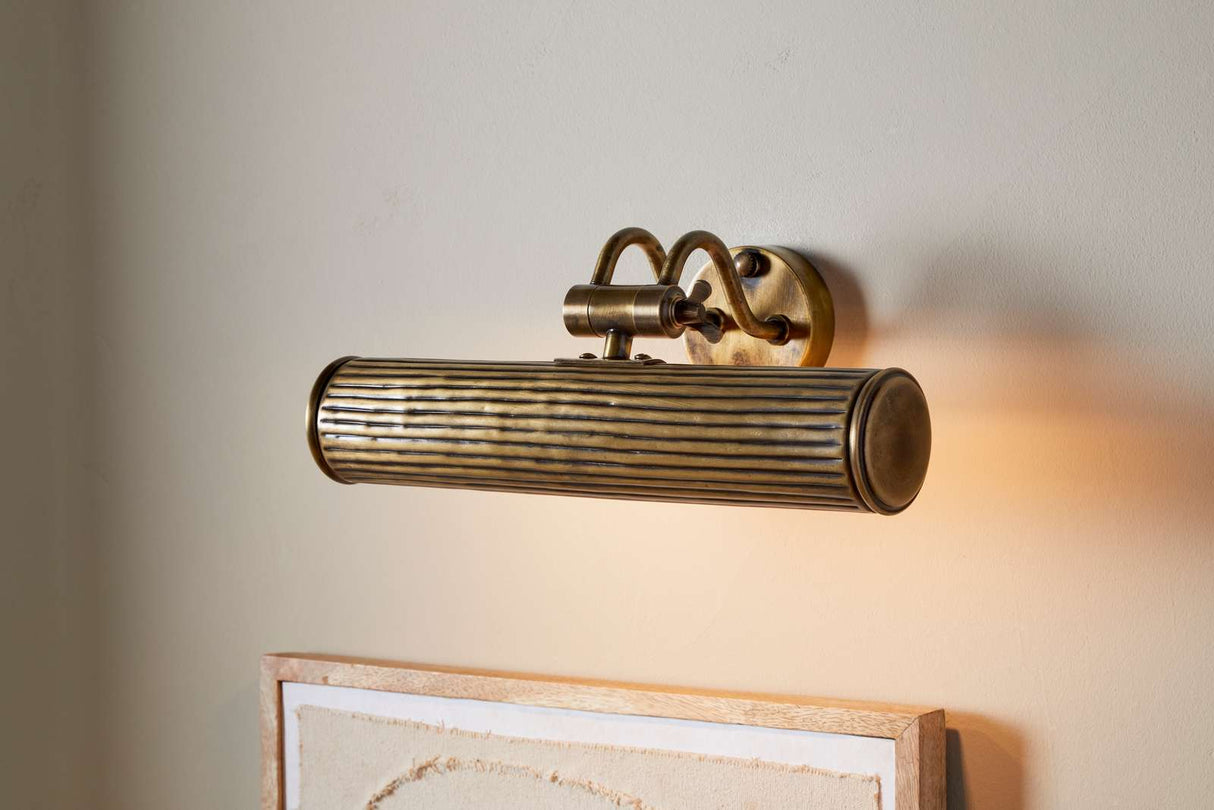 Nkuku Tinje Picture Wall Light Antique Brass