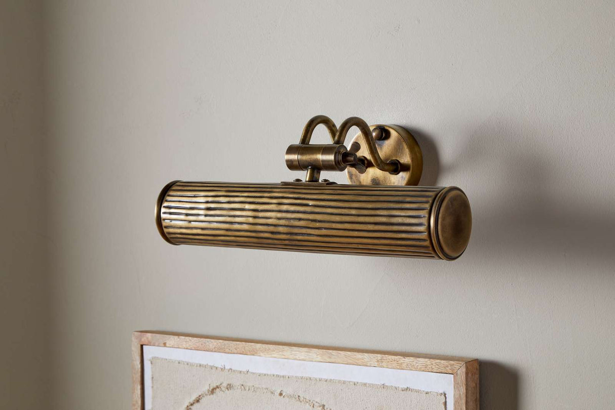 Nkuku Tinje Picture Wall Light Antique Brass