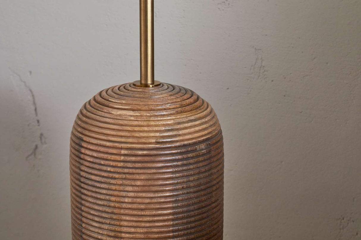 Nkuku Agua Grooved Floor Lamp Base Natural