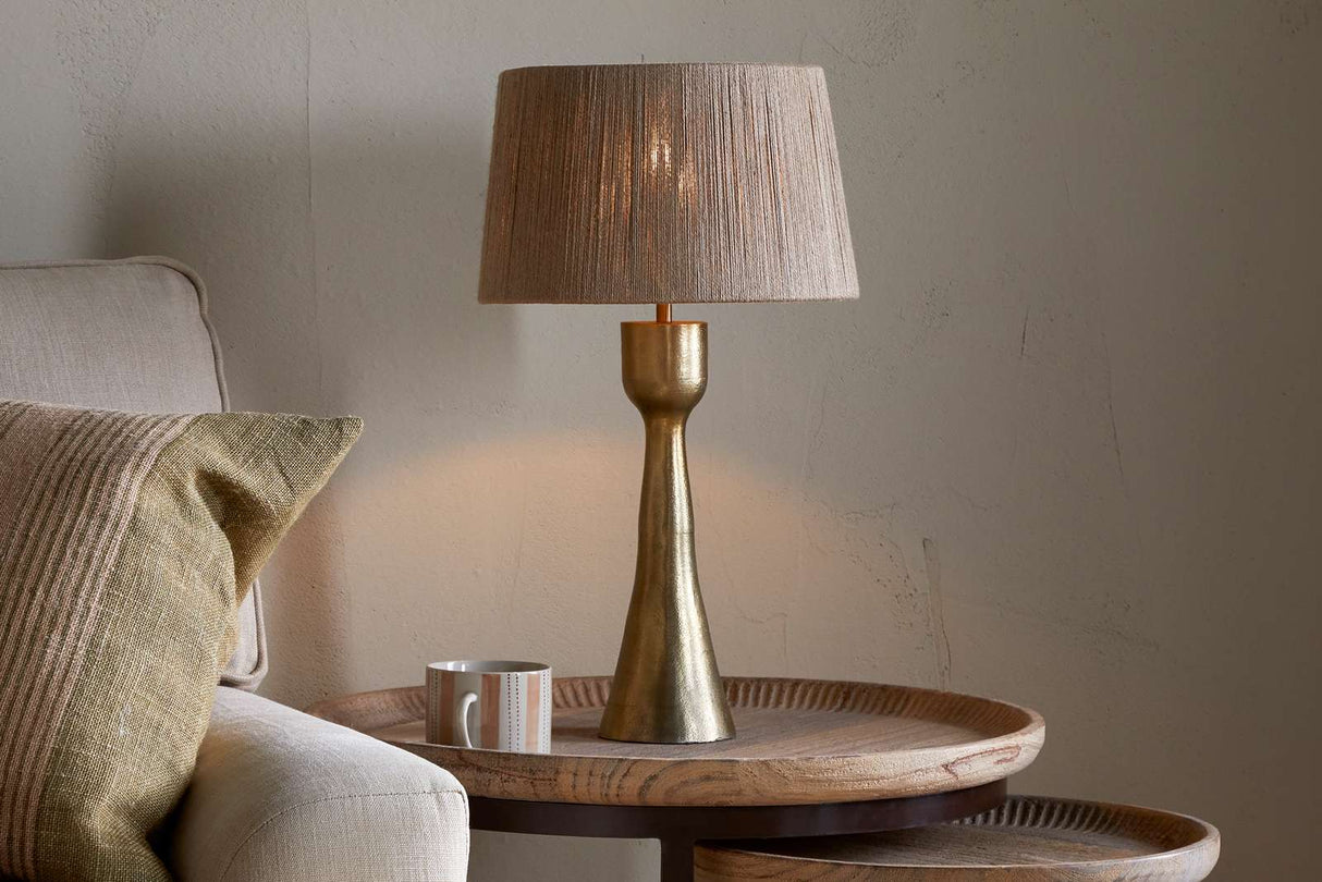 Nkuku Marpha Antique Brass Table Lamp Base Antique Brass