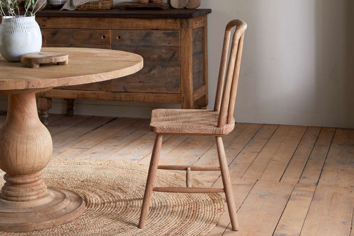 Nkuku Om Mango Wood Dining Chair Natural