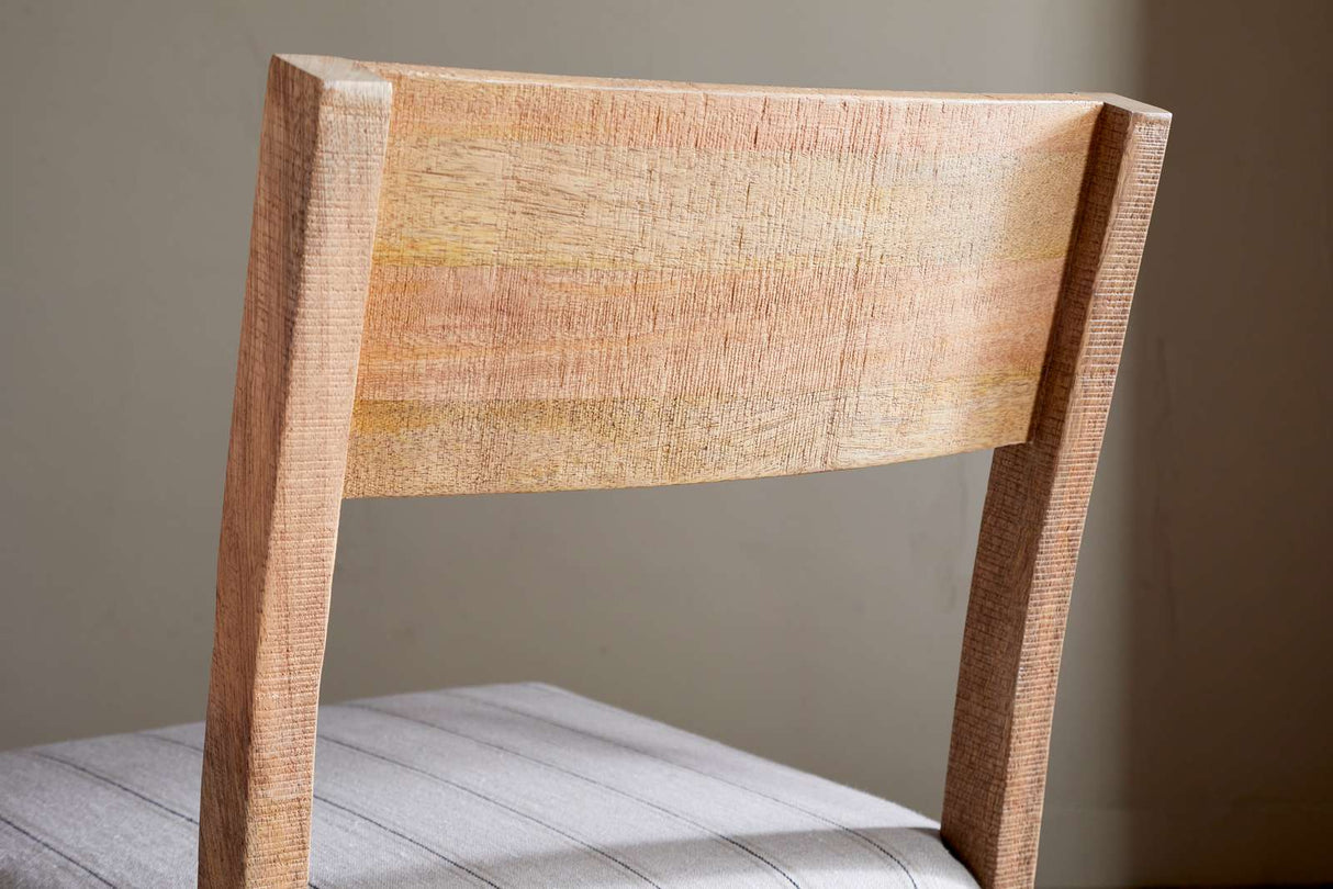Nkuku Nidhi Linen Upholstered Dining Chair Natural