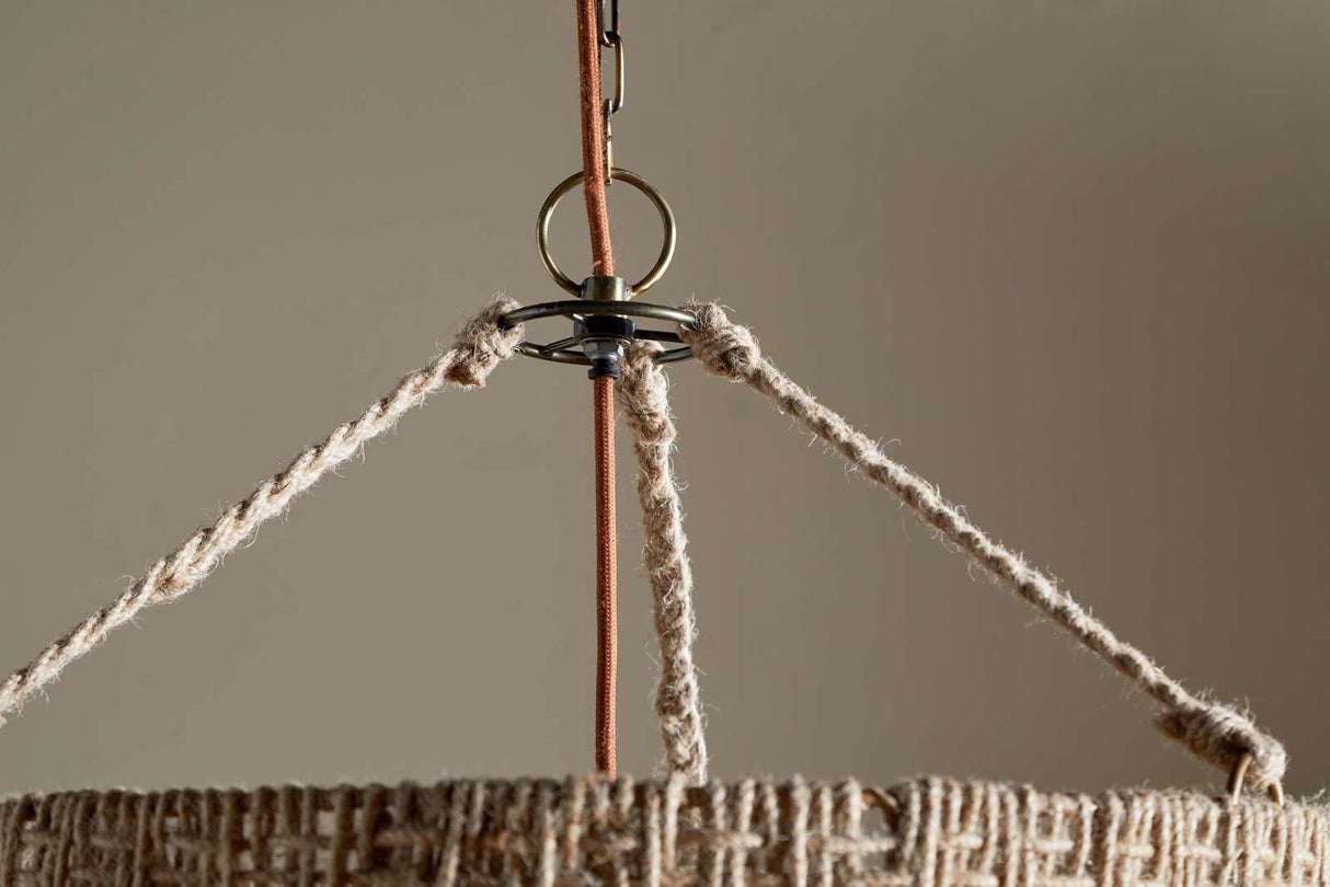Nkuku Thimba Woven Jute Chandelier Natural