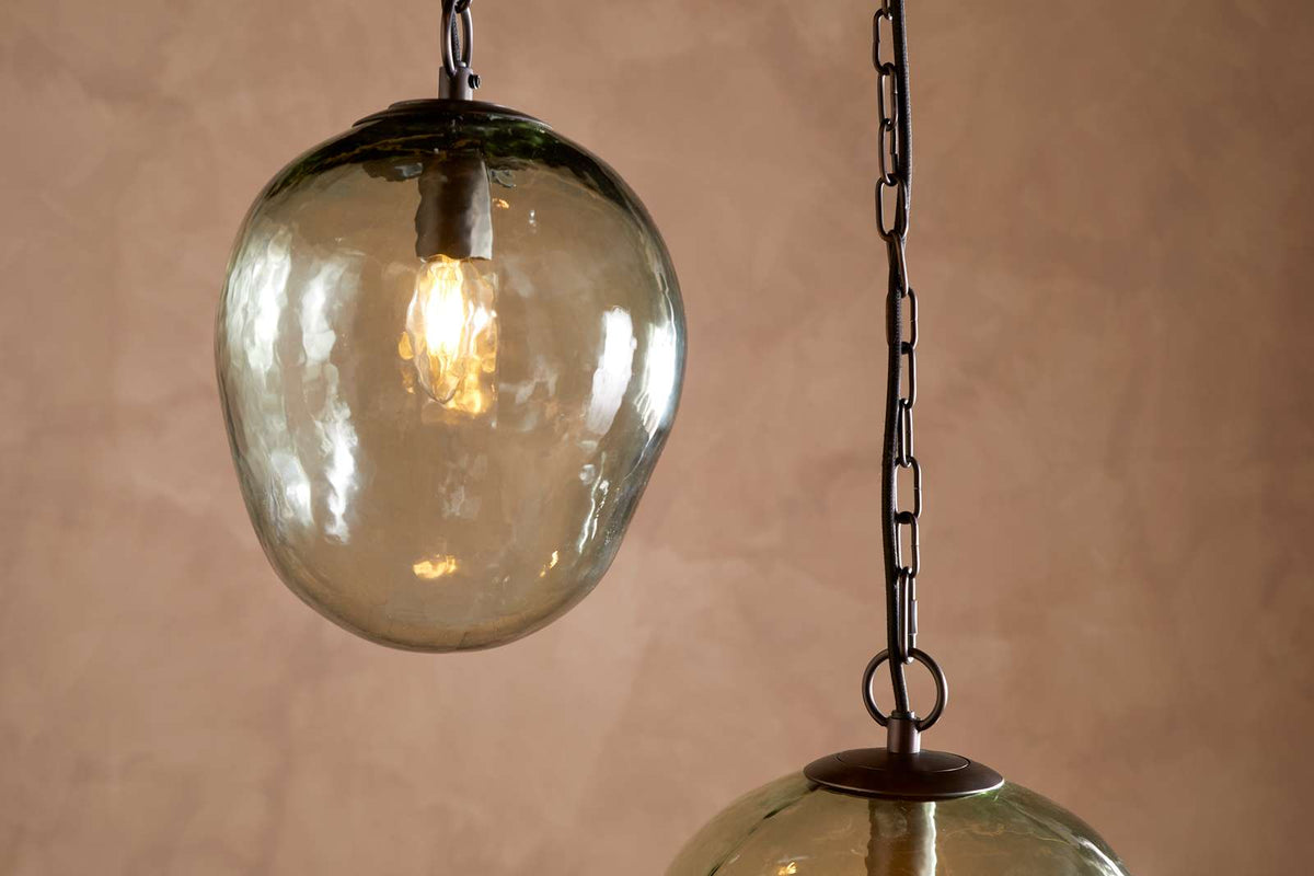 Nkuku Sanvika Organic Cluster Pendant Green