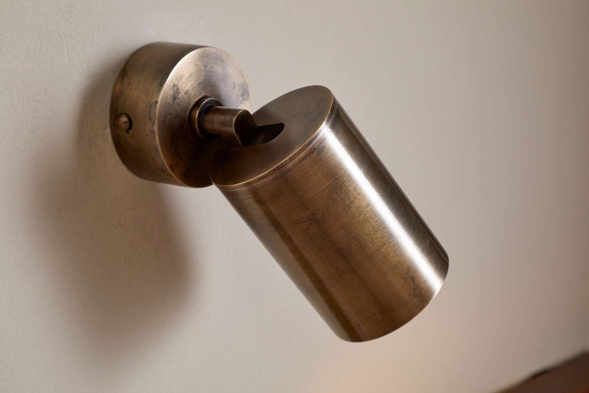 Nkuku Boni Directional Spot Light Aged Antique Brass