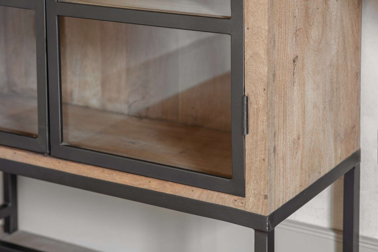 Nkuku Nirvi Wood & Iron Cabinet Black