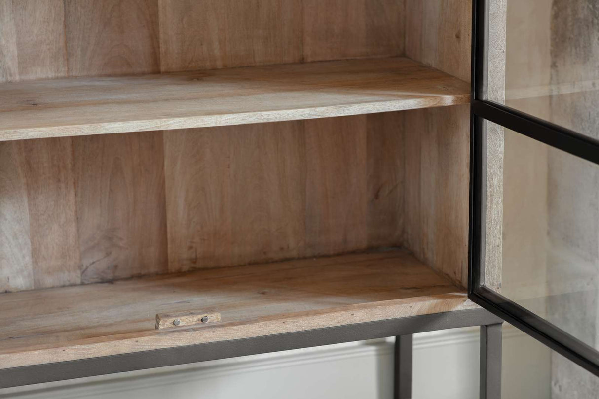 Nkuku Nirvi Wood & Iron Cabinet Black