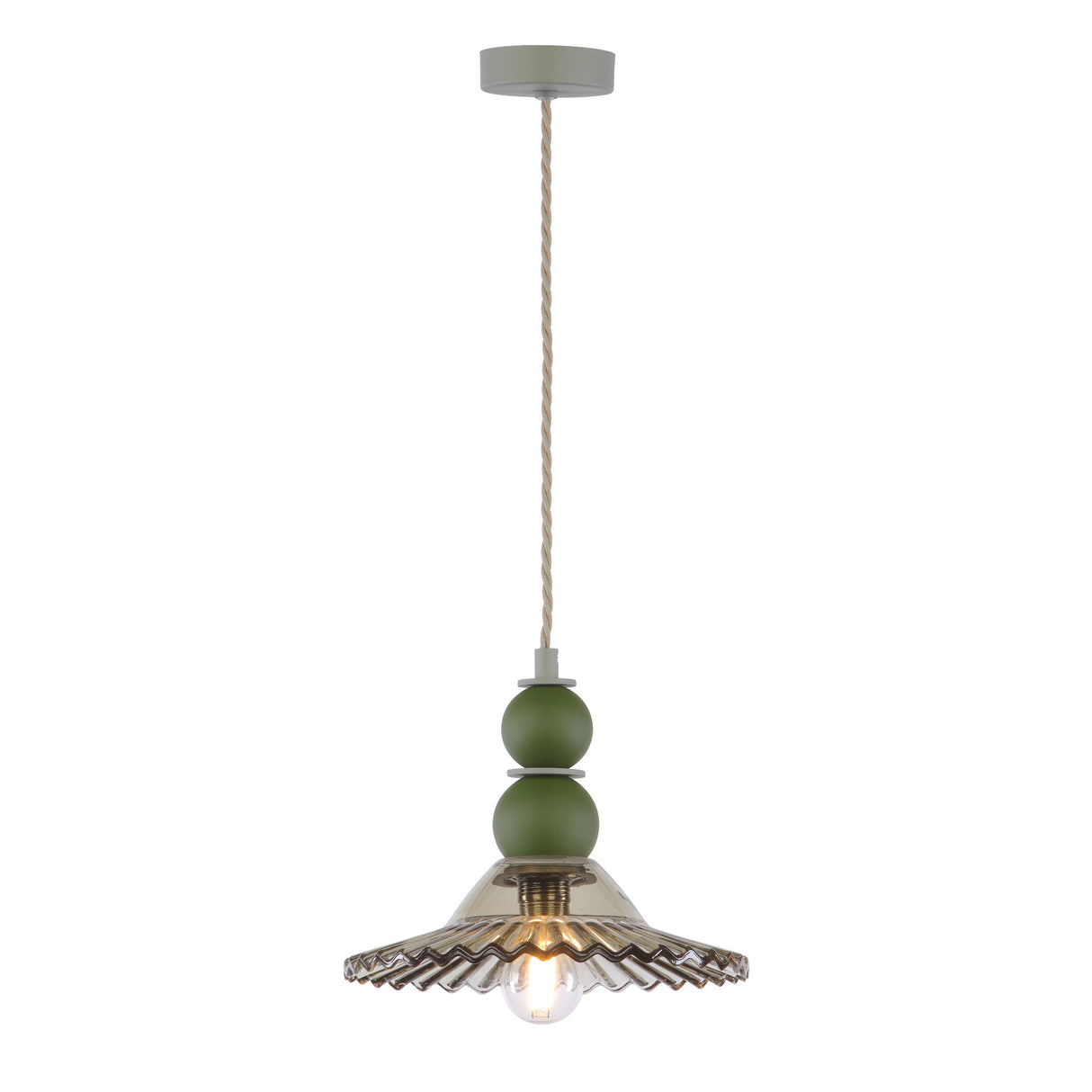 David Hunt Nueva Pendant Moss Glass and Sage