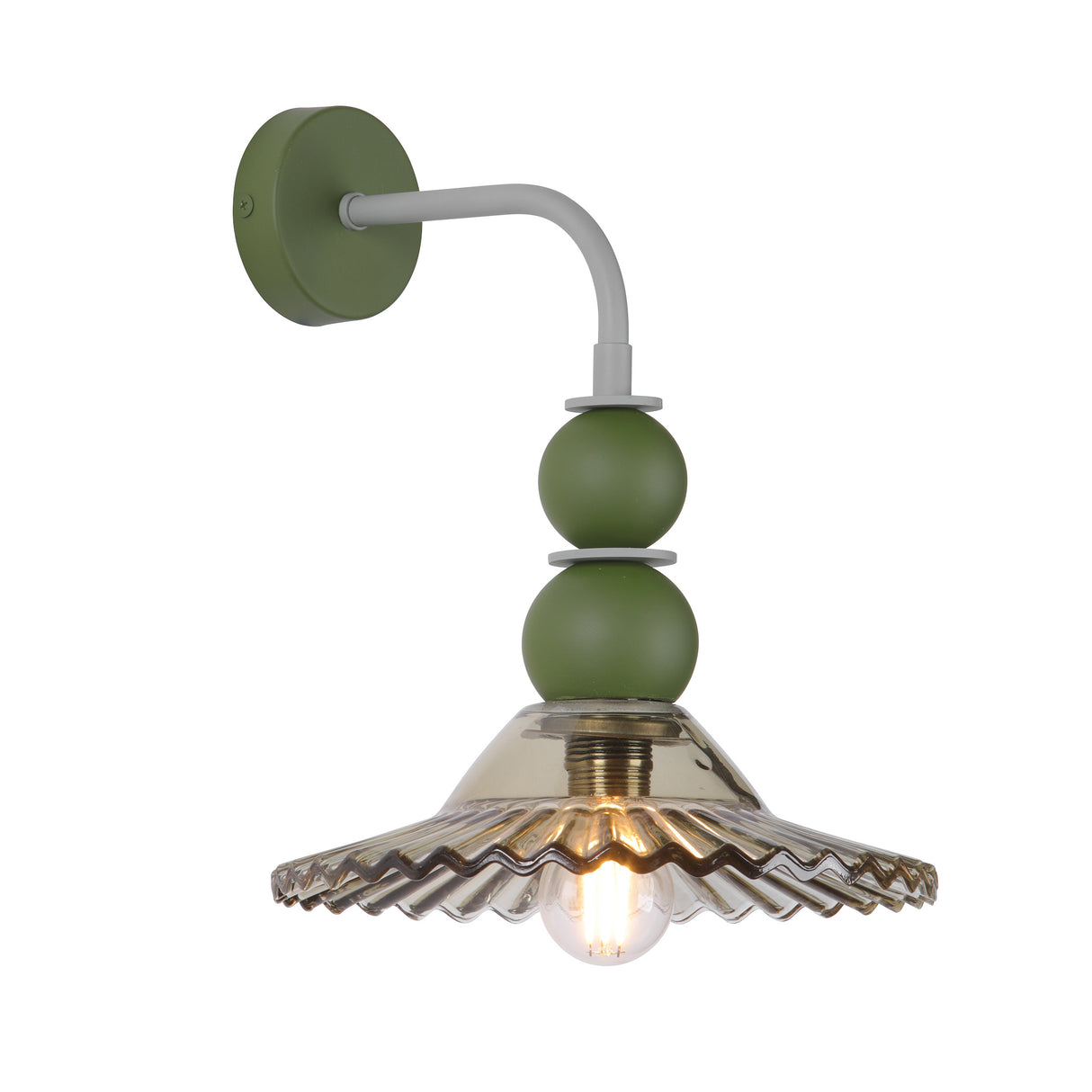 David Hunt Nueva Wall Light Moss Glass and Sage