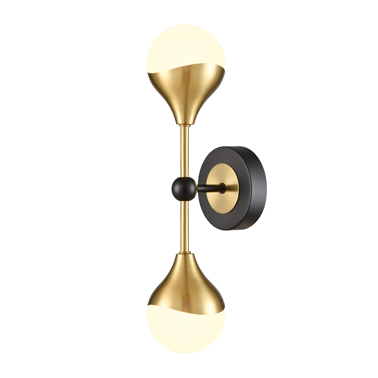 Franklite Nexus Double Wall light matt black and aged brass