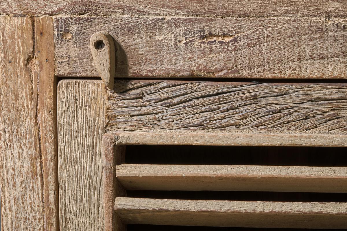 Nkuku Ibo Reclaimed Wooden Slatted Cabinet