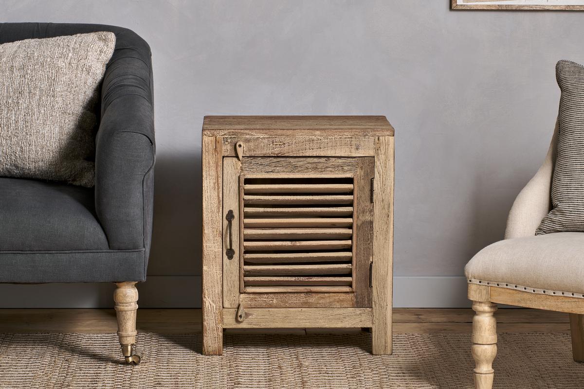 Nkuku Ibo Reclaimed Wooden Slatted Cabinet