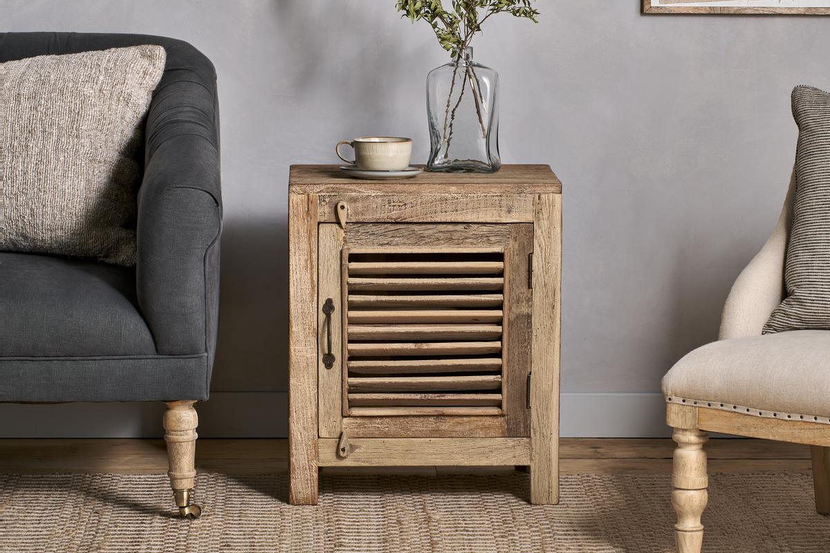 Nkuku Ibo Reclaimed Wooden Slatted Cabinet