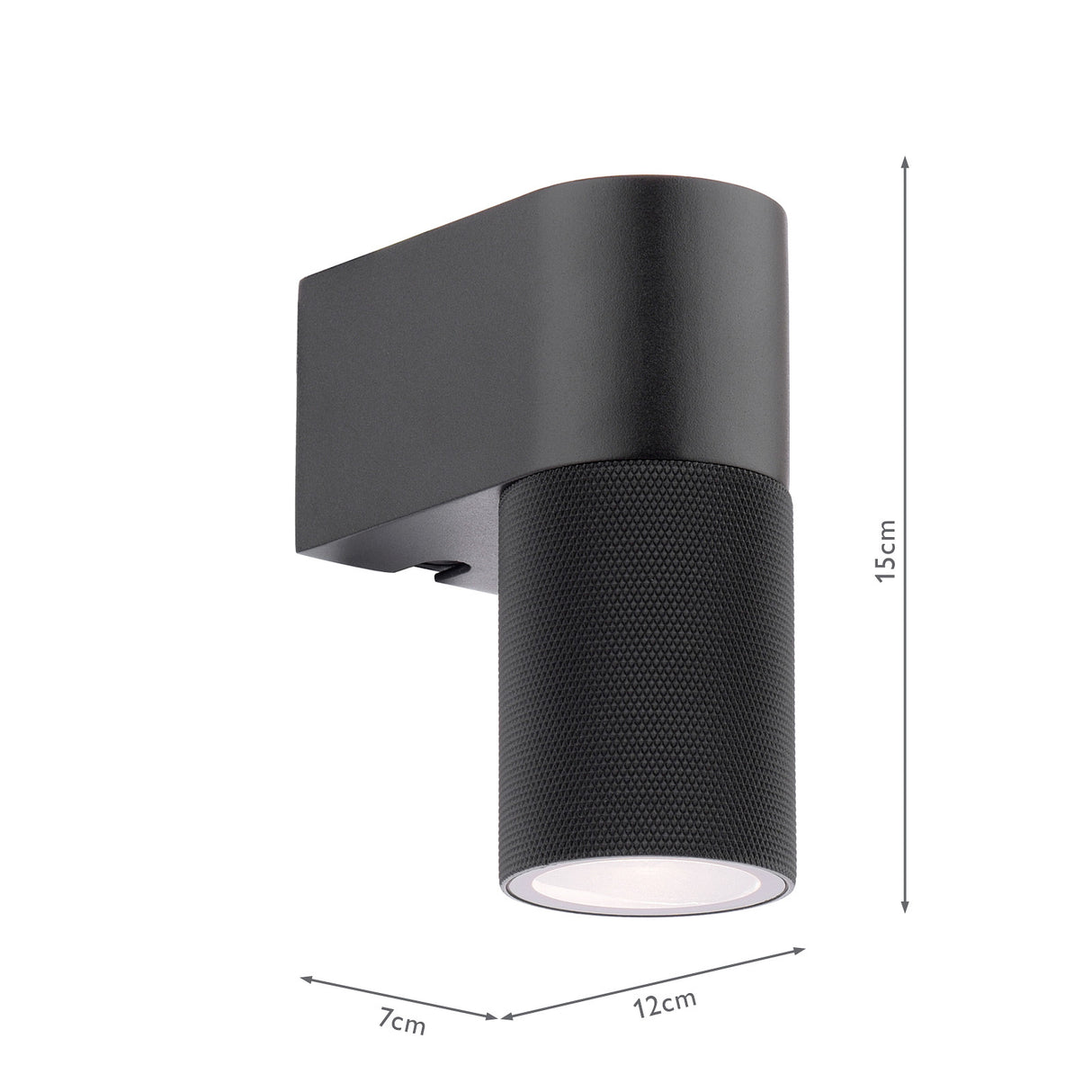Dar Obi Outdoor Wall Light Matt Black IP54