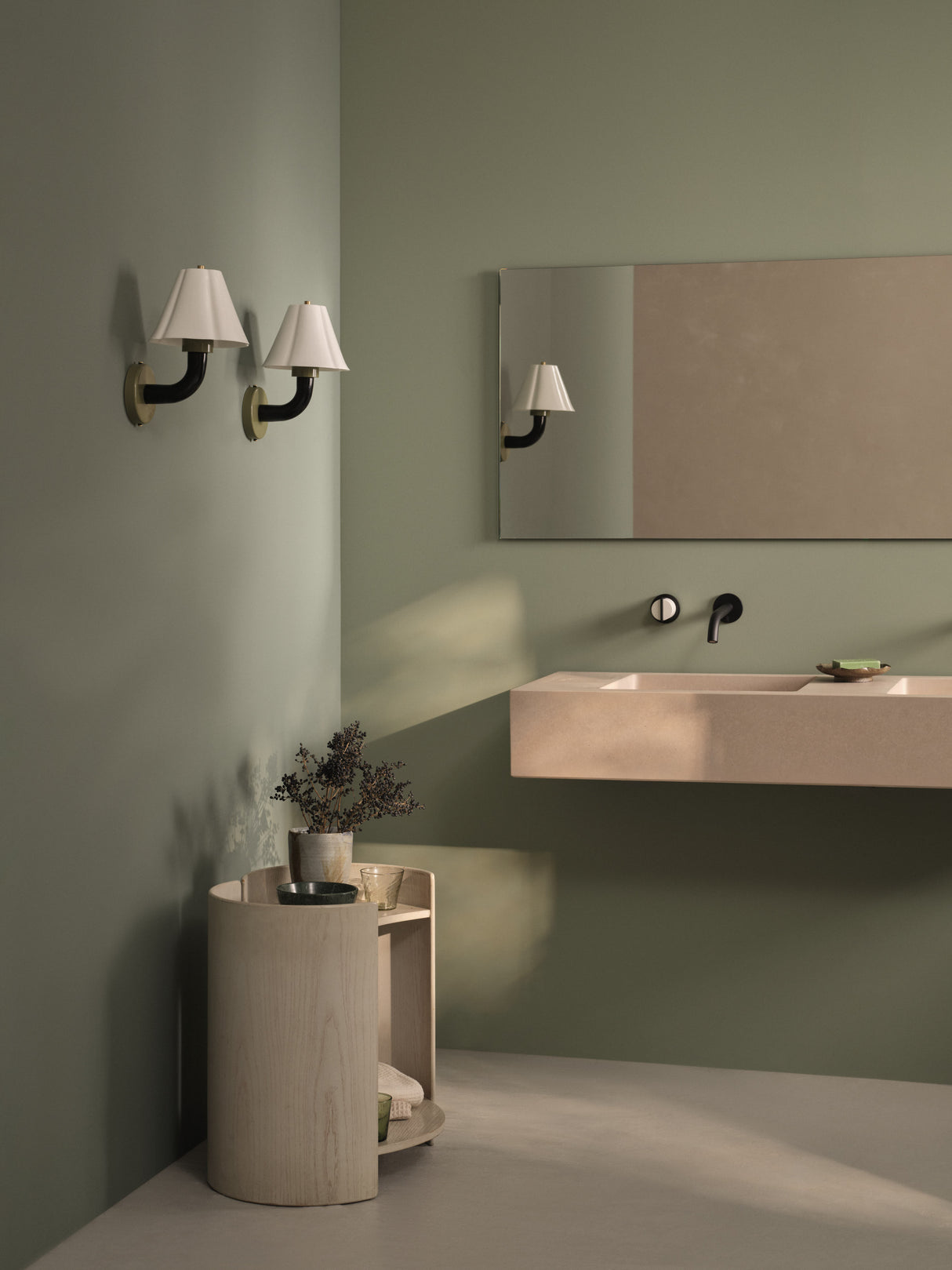 Original BTC Blossom Wall Light Olive Green