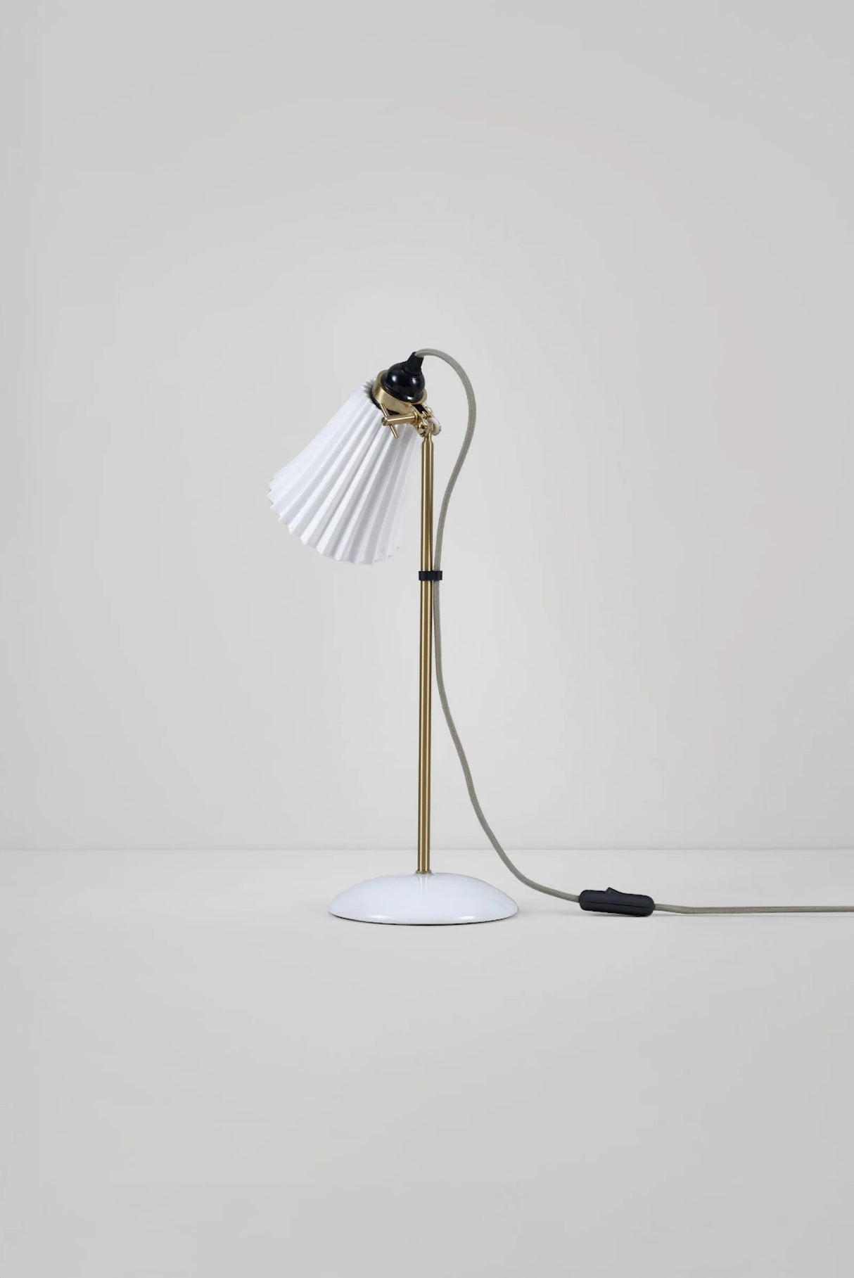 Original BTC Hector Pleat Medium Table Light, Brass