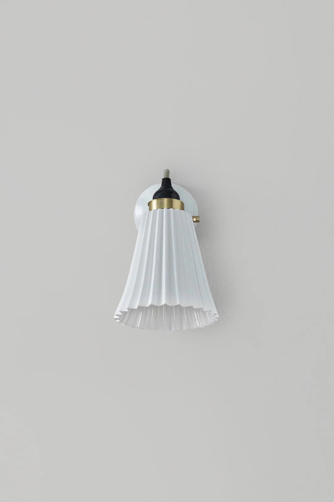 Original BTC Hector Pleat Medium Wall Light, Brass
