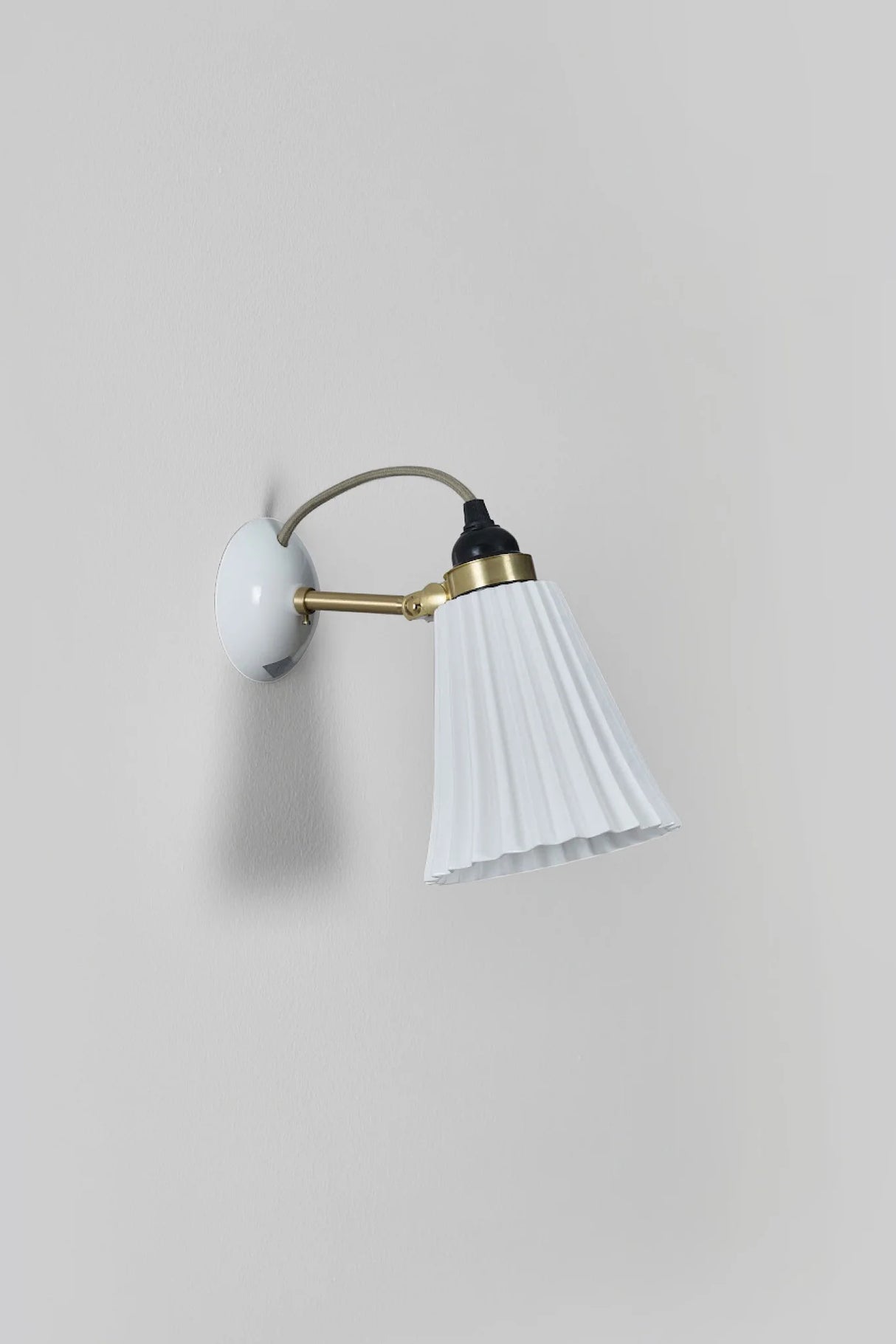 Original BTC Hector Pleat Medium Wall Light, Brass