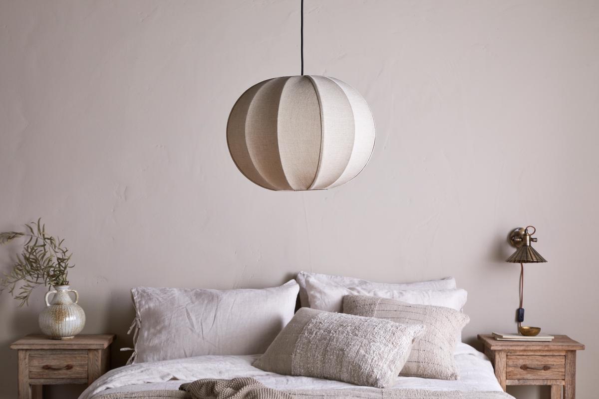 Nkuku Orisa Linen Lampshade Off White