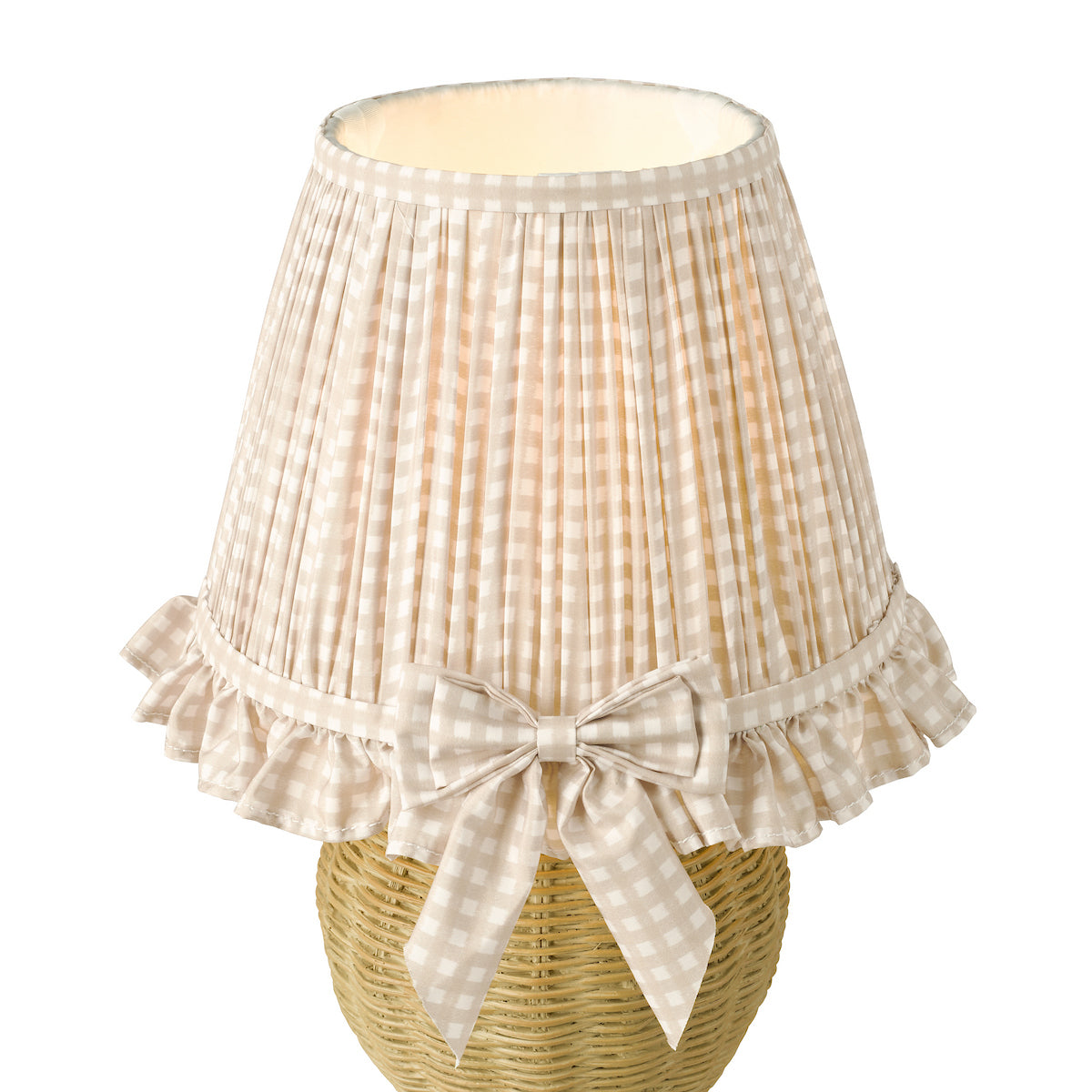 Dar Omer Table Lamp Matt Taupe and Antique Brass With Shade