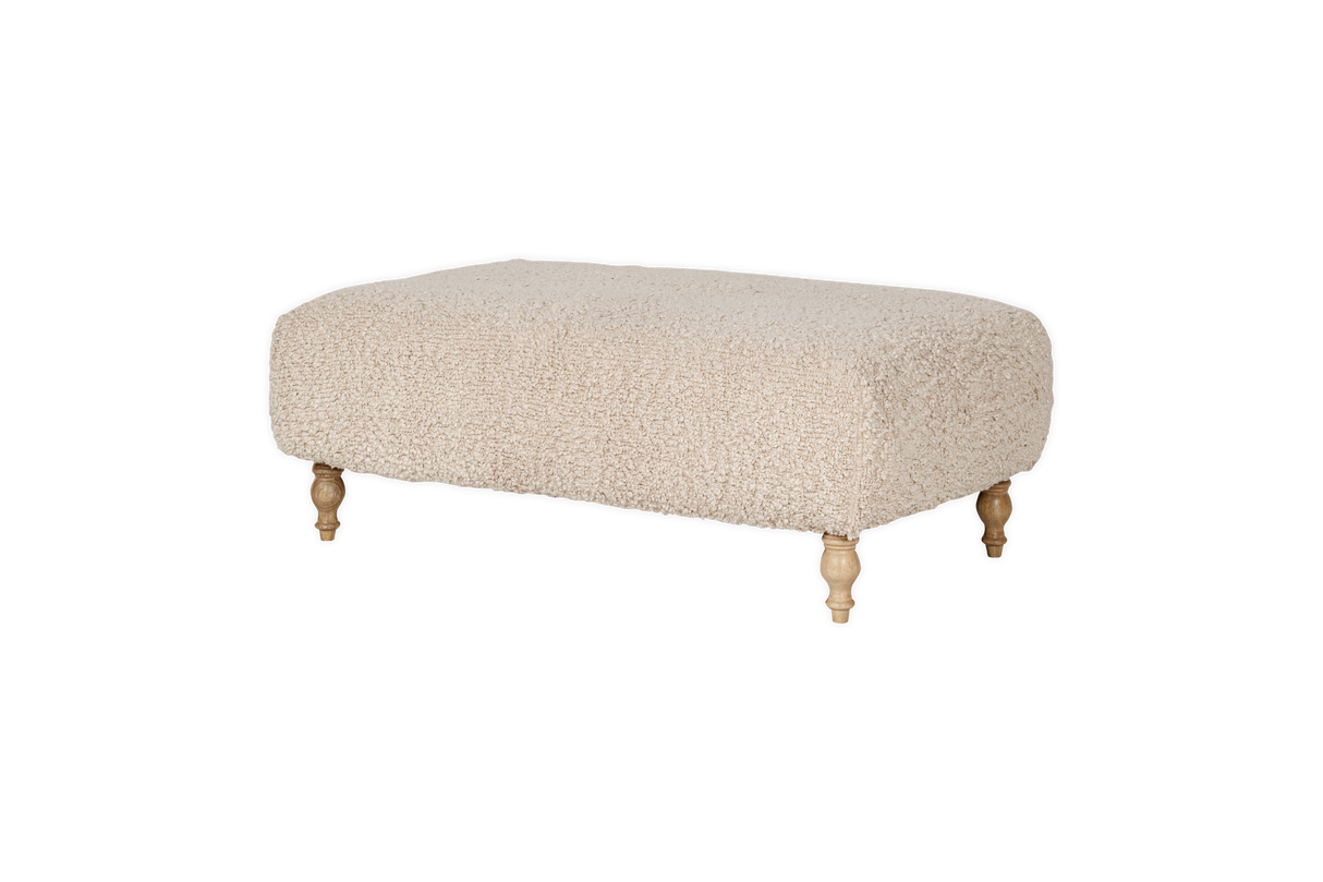 Nkuku Otas Teddy Ottoman Off White