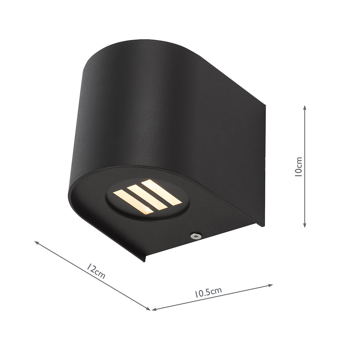 Dar Orville 2 Light Outdoor Wall Light Matt Black LED IP44
