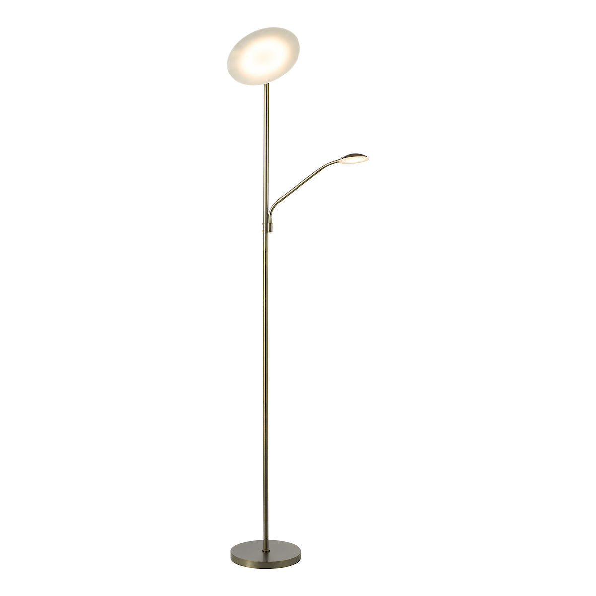 Dar Osbert Mother & Child Floor Lamp Satin Bronze LED