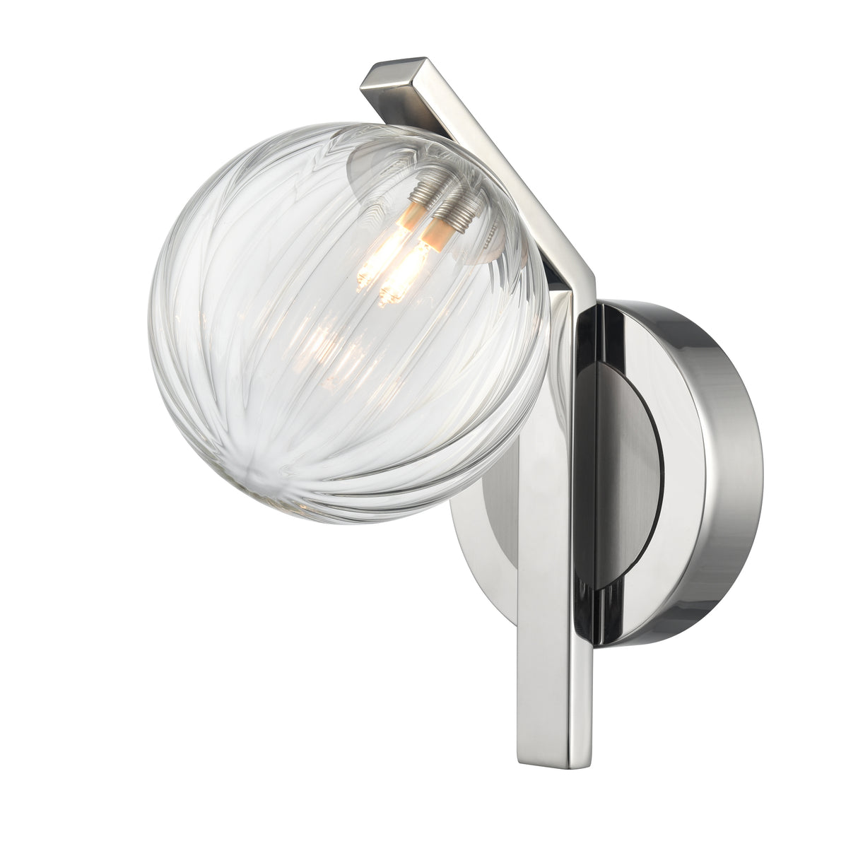 Franklite Oculus Bathroom Wall light satin nickel