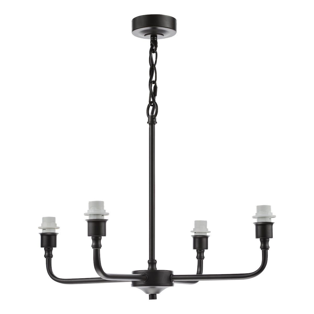 Dar Padme 4 Light Pendant Matt Black Fitting Only