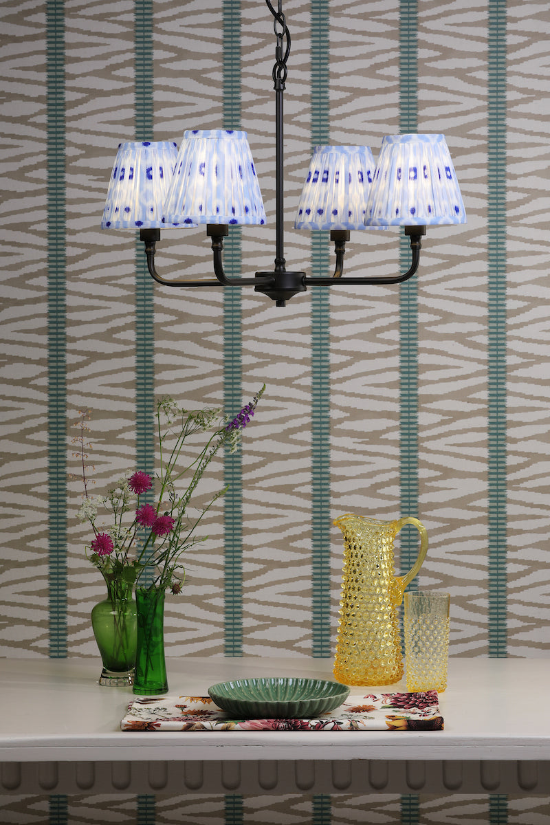 Dar Padme 4 Light Pendant Matt Black Fitting Only