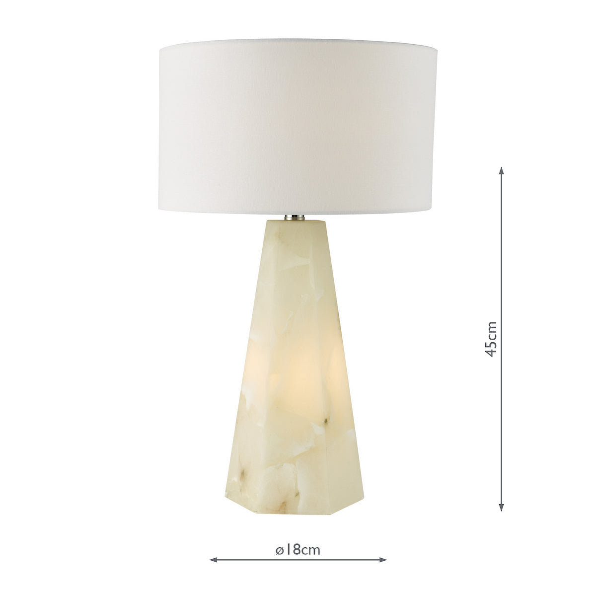 Dar Paget Table Lamp Dual Lit Alabaster Base Only