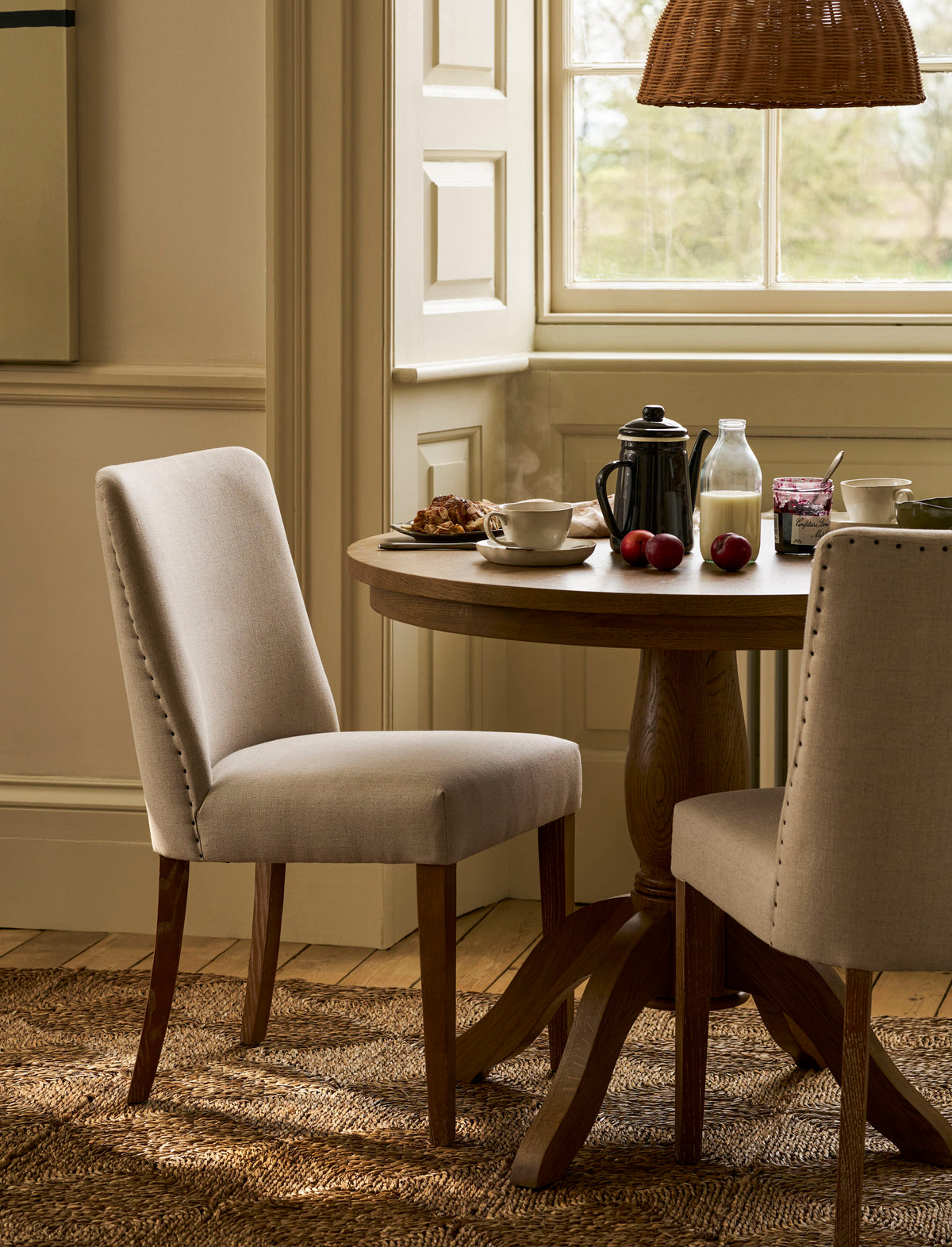 Garden Trading Wraysbury Dining Chair Ash Wood, Natural, Set of 2