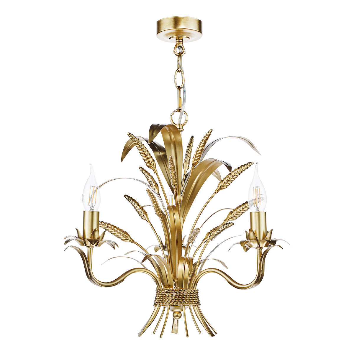 Dar Phaedra 3 Light Pendant Gold