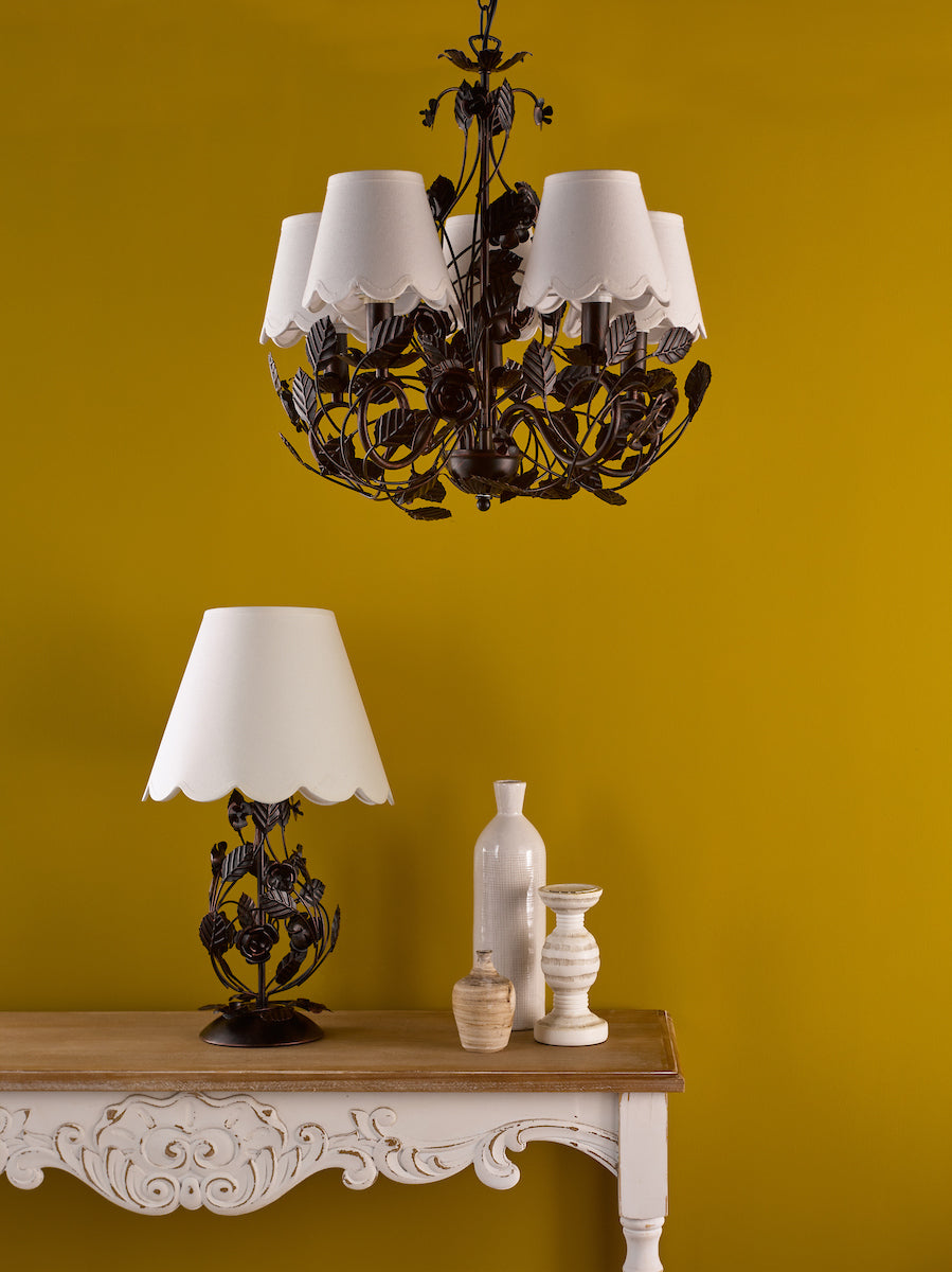 Dar Priscilla Table Lamp Black/Bronze Base Only